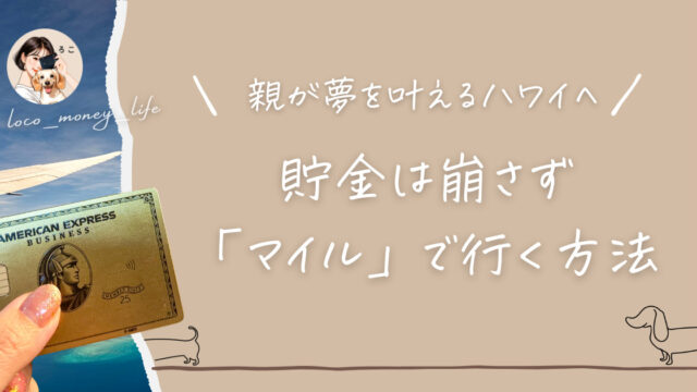 貯金を崩さず「マイルで」行く方法